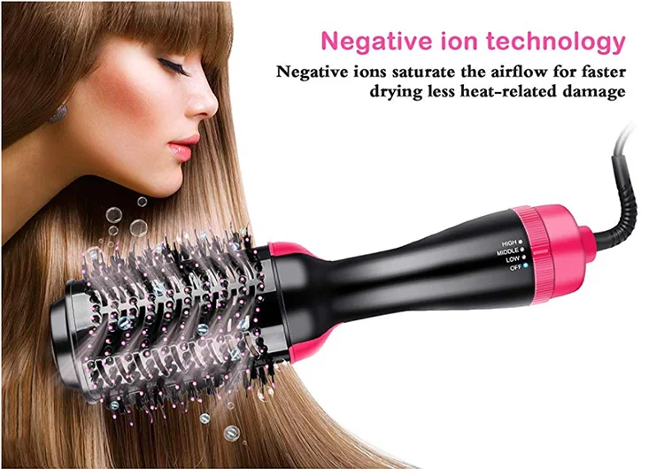 Hot Style Hair Dryer And Volumizer Brush,Hair Dryer Brush Styling Hot Air Brush For Salon