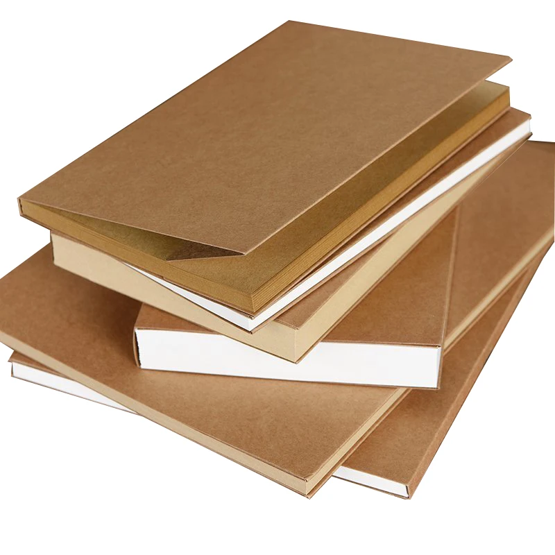 product-Dezheng-A5 Journal Blank Kraft Notebook Custom Sketchbook With Nude Spine Exposed Binding-im-2