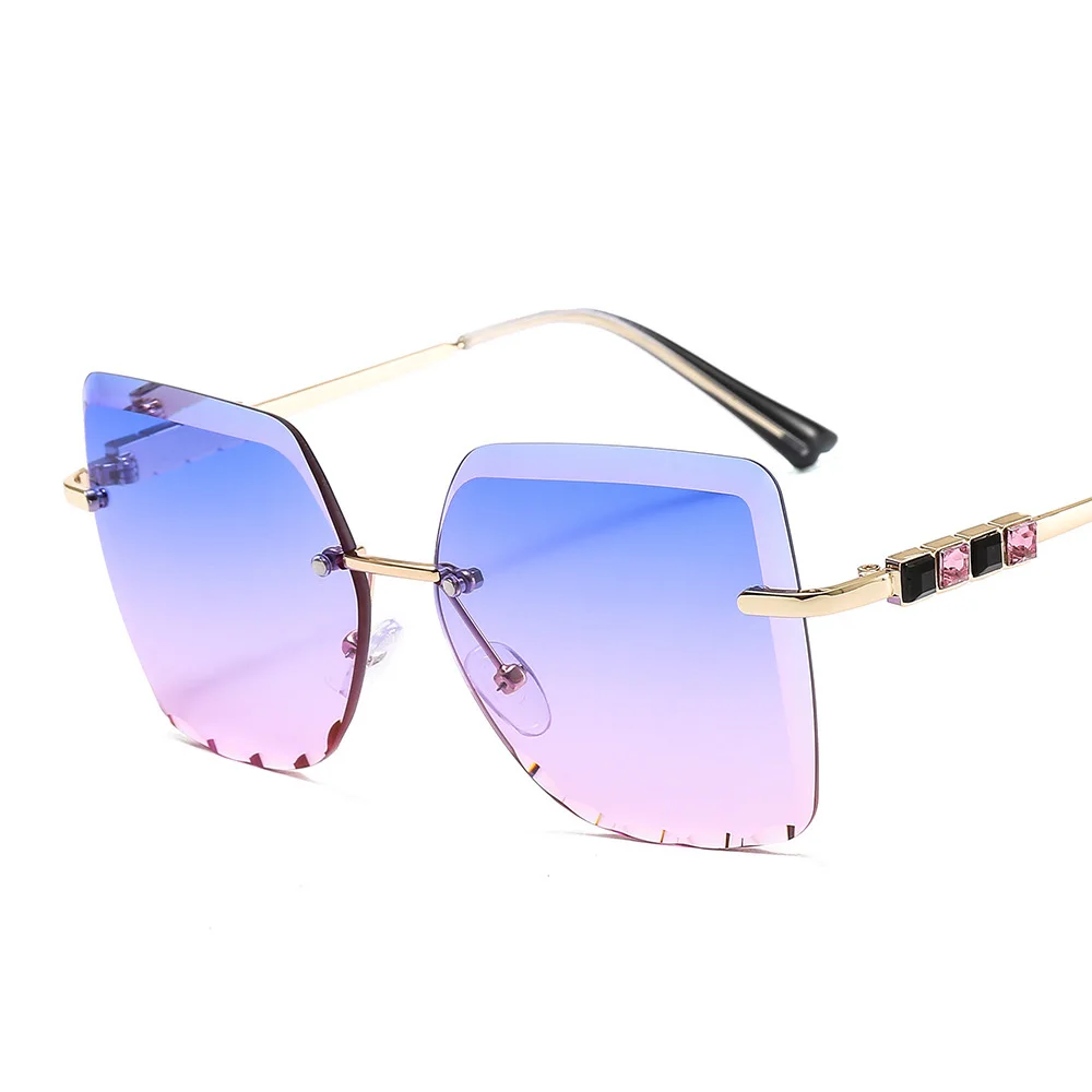 

New Sunglasses 2021 Fashion Square Sun glasses Men Women Metal Sunglasses, As the picture show