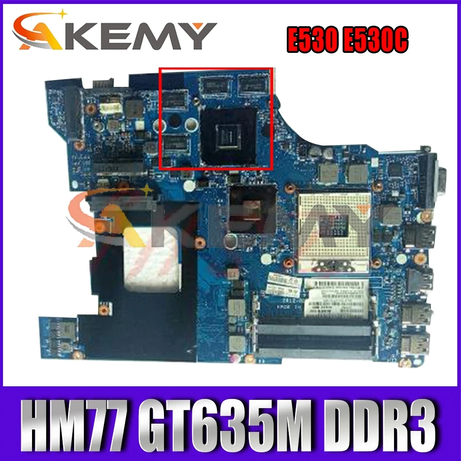 

Akemy QILE2 LA-8133P Motherboard For ThinkPad E530 E530C Laptop Motherboard PGA989 HM77 GT635M DDR3 100% Test Work