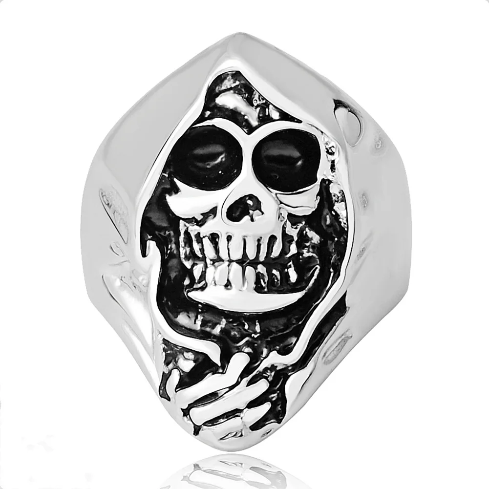 

Excellent Skull Death Fashion Jewelry Stainless Steel Ring For Men Silver Rings