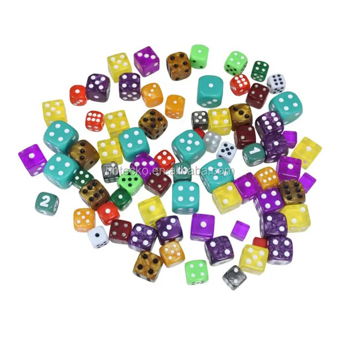 Different Size Round Corner Acrylic Game Dice Polyresin Dice Decision