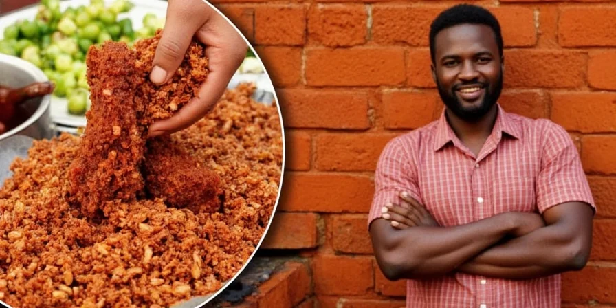 Close-up of suya spice mix in a bowl