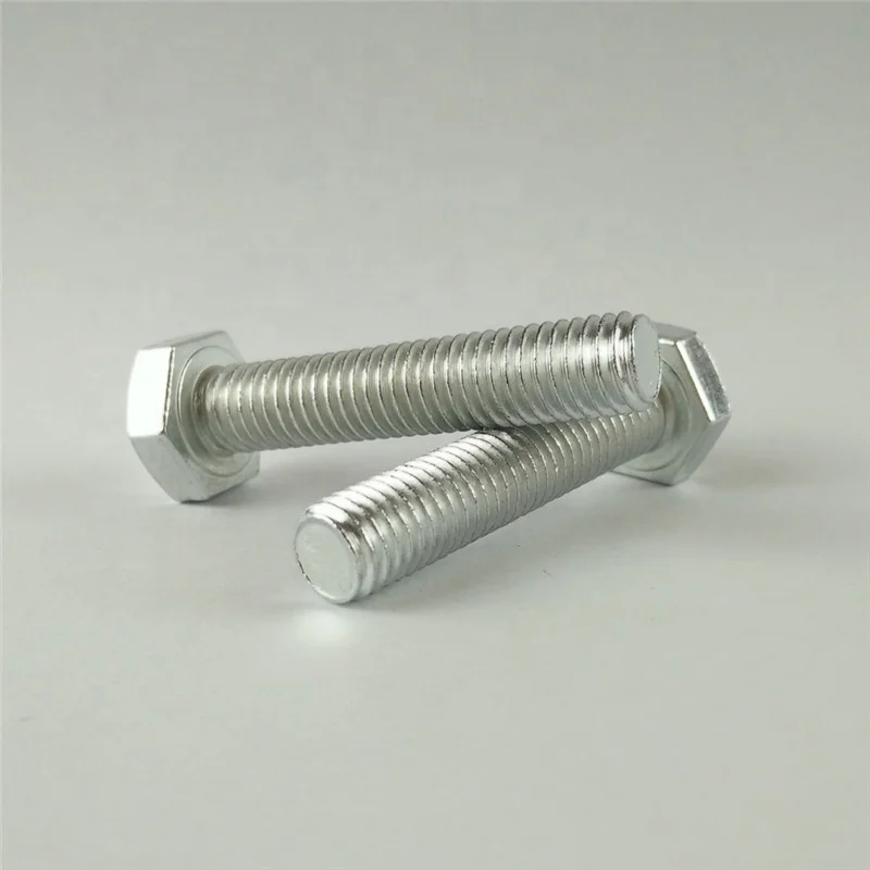
Hex bolt manufacturer high quality DIN933 8.8 grade galvanized hex bolts Hexagonal nuts 