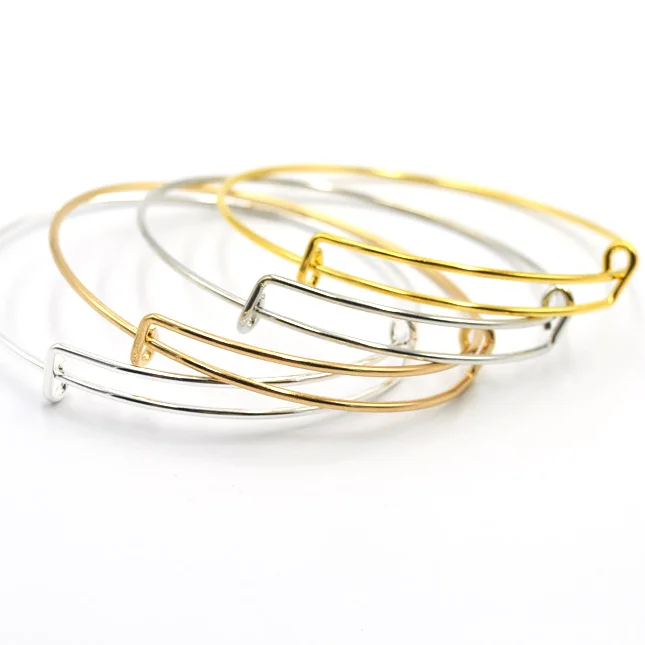 

American hot sell most cheap plain metal wire diy bracelet alex bangle
