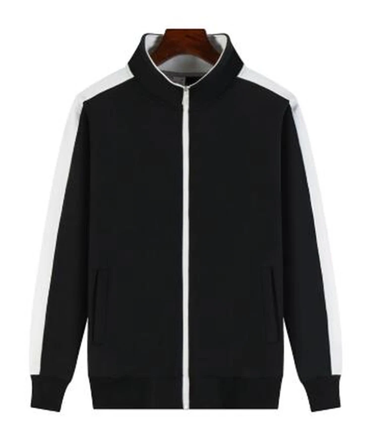 

Autumn New Fashion Design Funnel Neck Flash Fluorescent Stripes Men Sports Jersey Plus Size Jackets, Customized color