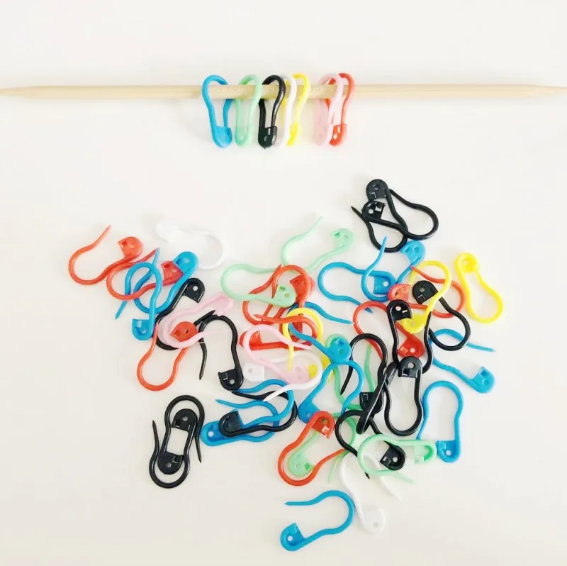 

1000 pcs per bag Colorful Plastic Bulb Stitch markers with tin box - Fits up to Size US 10.50, Mixed colors