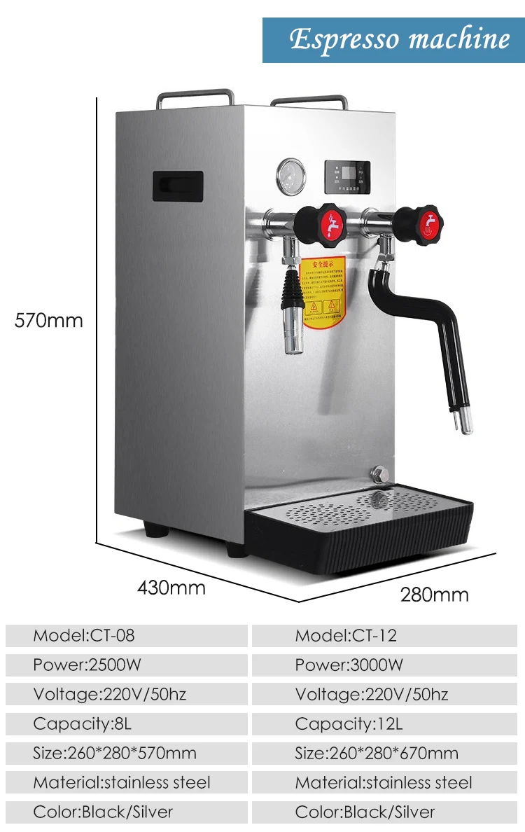 Xeoleo Boiling Water Machine Milk Bubble Machine 8l/12l Steamer Water