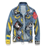 

OEM Europe Fashion Denim Plus Size Jacket Men Biker Streetwear Men's Jeans Jackets & Coats