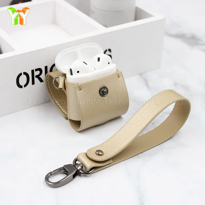 

Wholesale Leather Wireless Earphone Protective Bags Earphone Case for Airpods Earphone Case Cover Shock-proof, 8 colors