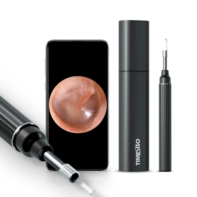 

High Quality Portable Wireless Ent Otoscope Earwax Vacuum Ear Cleaner Electric with Scope Camera, Black/ red/ green