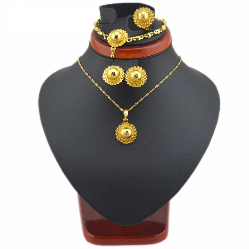 

Ethlyn 24K Gold Plated Cute BABY Girls Ethiopian Bridal jewelry Set for African /Ethiopian /Eritrean /Habesha Items S32