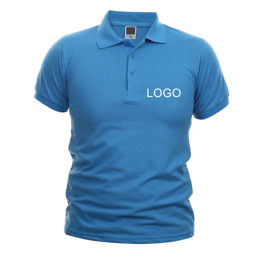 

Men's loose cvc pique blank polo shirts custom printing embroider golf shirt