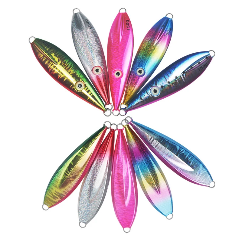 

Hot sale cheap price 100g 130g 150g swimming sinking lure fish lead deep sea fishing lures 3d lure jig bait fishing, As show
