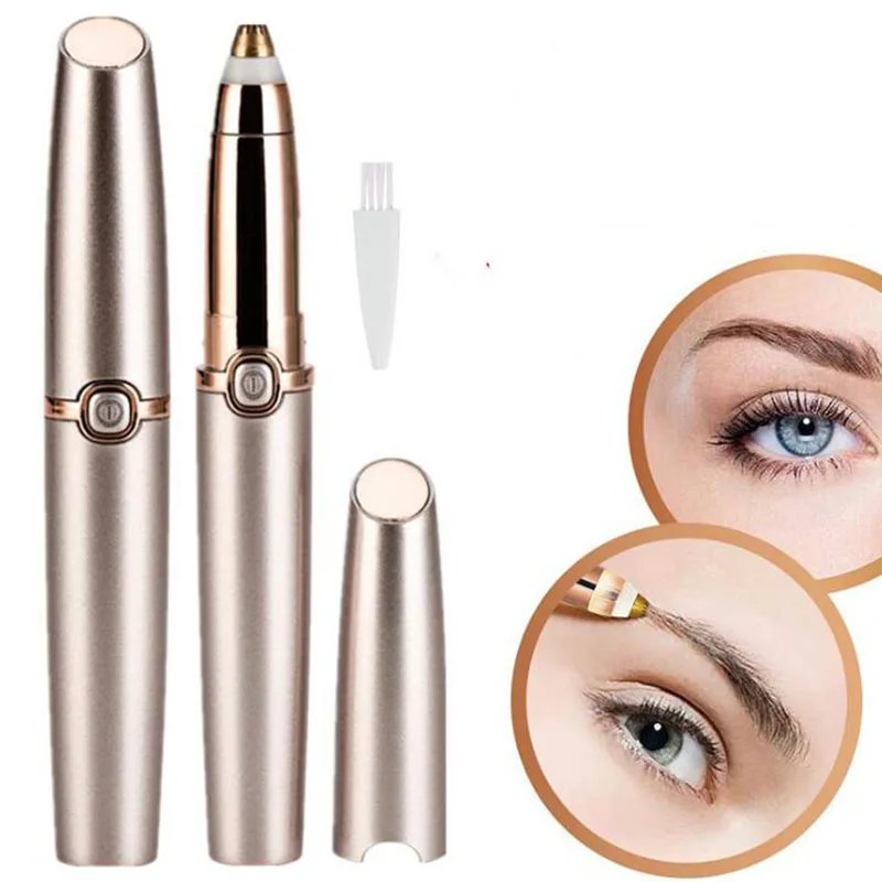 

Battery operated USB rechargeable electric hair trimmer eyebrow shaver facial hair removal