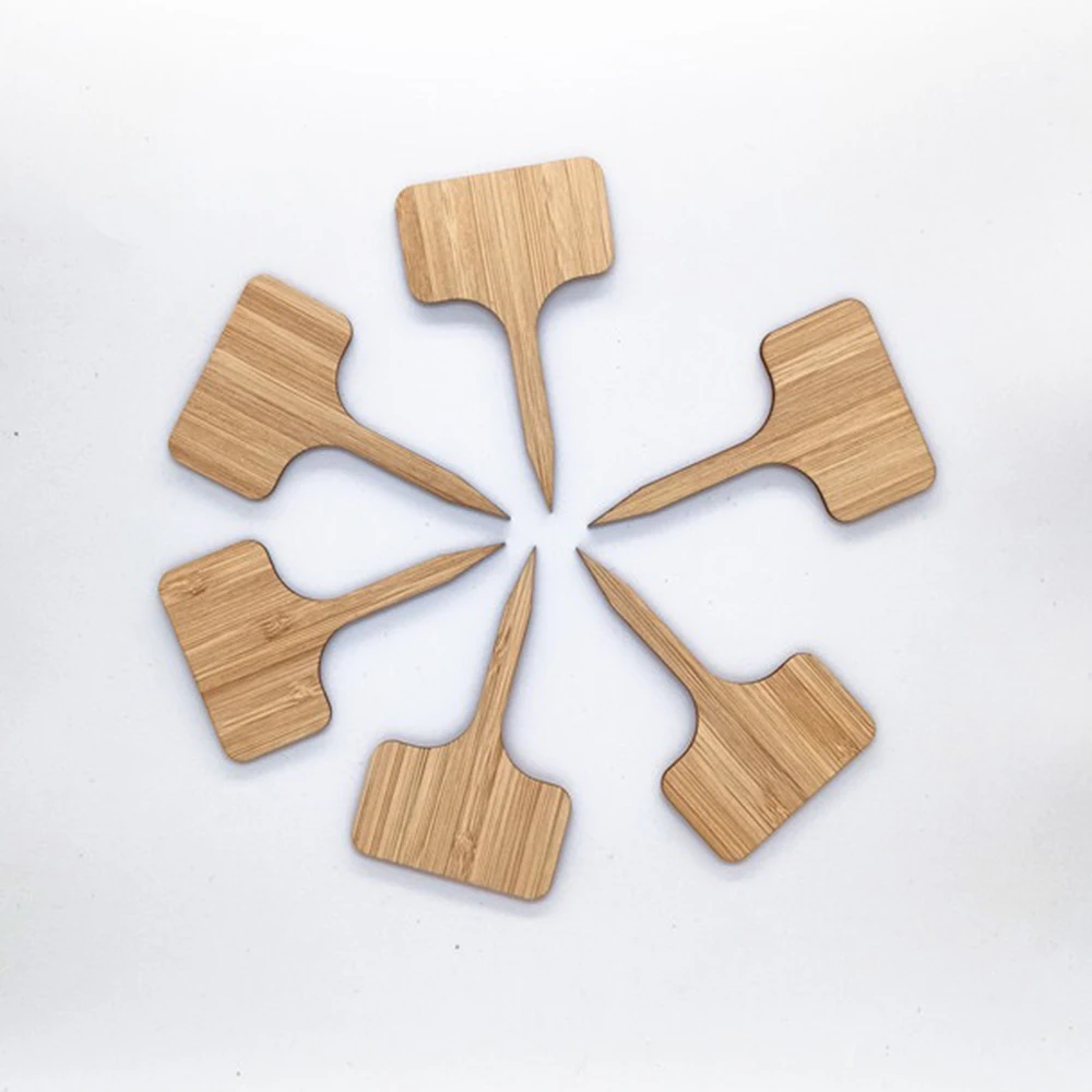 

Customized T-shaped labeling marker tray tray marker tool bamboo wood garden mark diy quiz plant mark wooden plant label