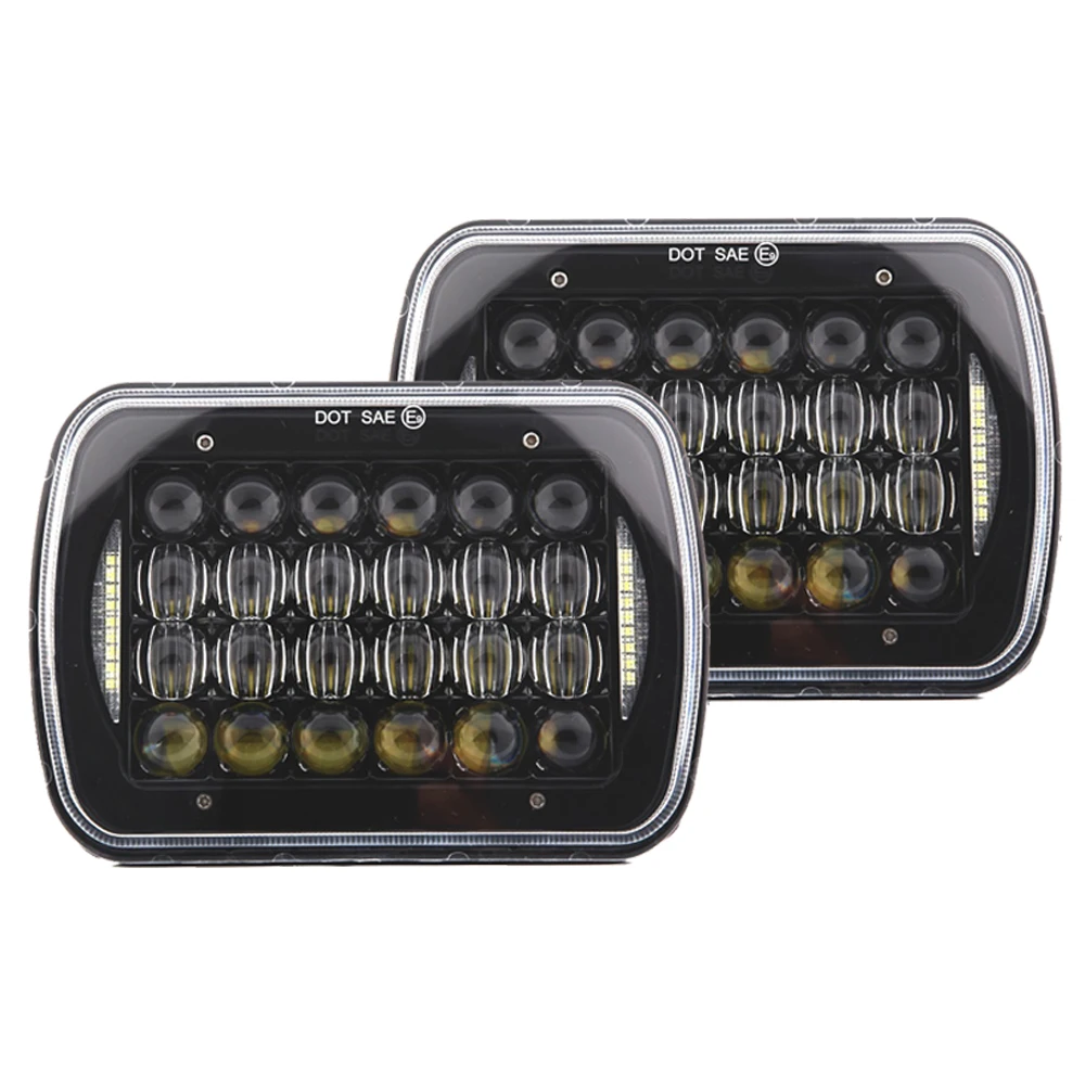 

best sealed beam truck headlights h6054 projector 5x7 4x6 led headlmp with High & Low Beam High Intensity LEDs