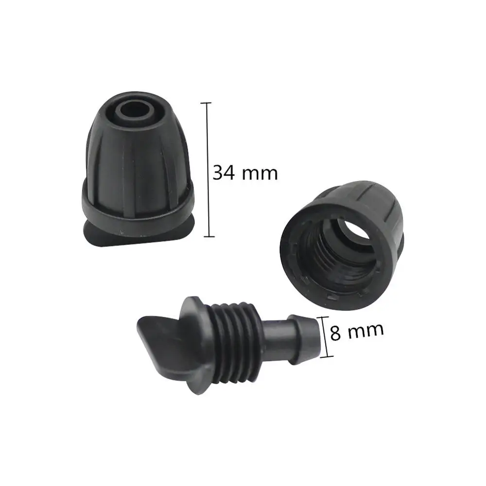 
Drip 8/11mm hose Adapter with lock nut Agricultural tools Aquarium Water connector 