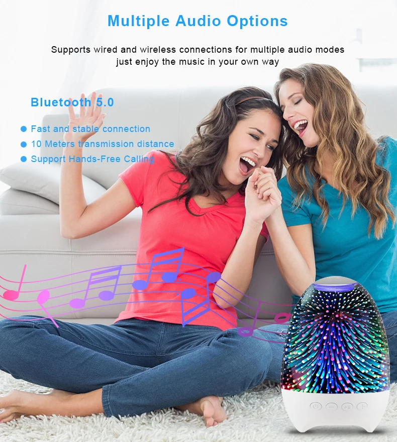 2020 New Portable Wireless Mini Speaker With Fm Radio Christmas Gift 3d