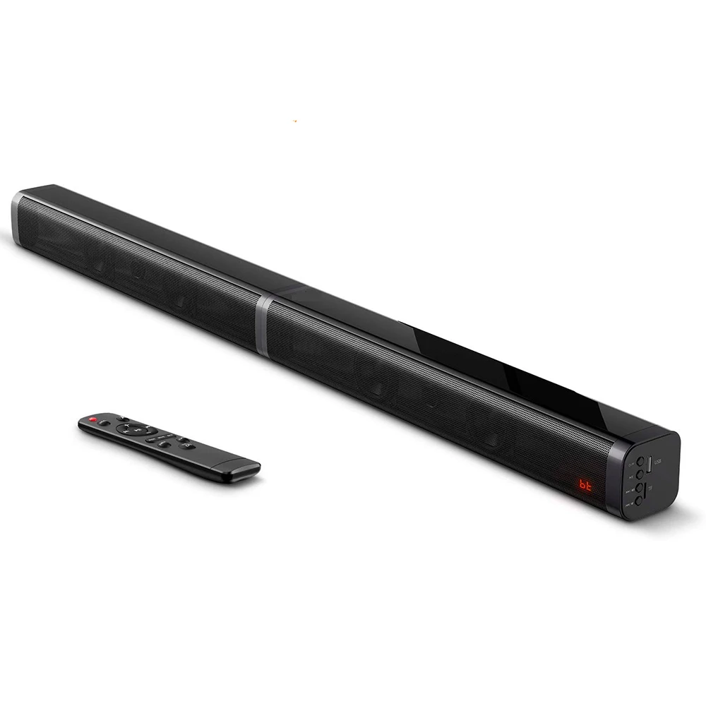 

Detachable Sound Bar 60W Soundbars for TV,Wireless & Wired BT V5.0 Sound Bars, Home Theater Stereo Surround Sound,4 Speak, Black