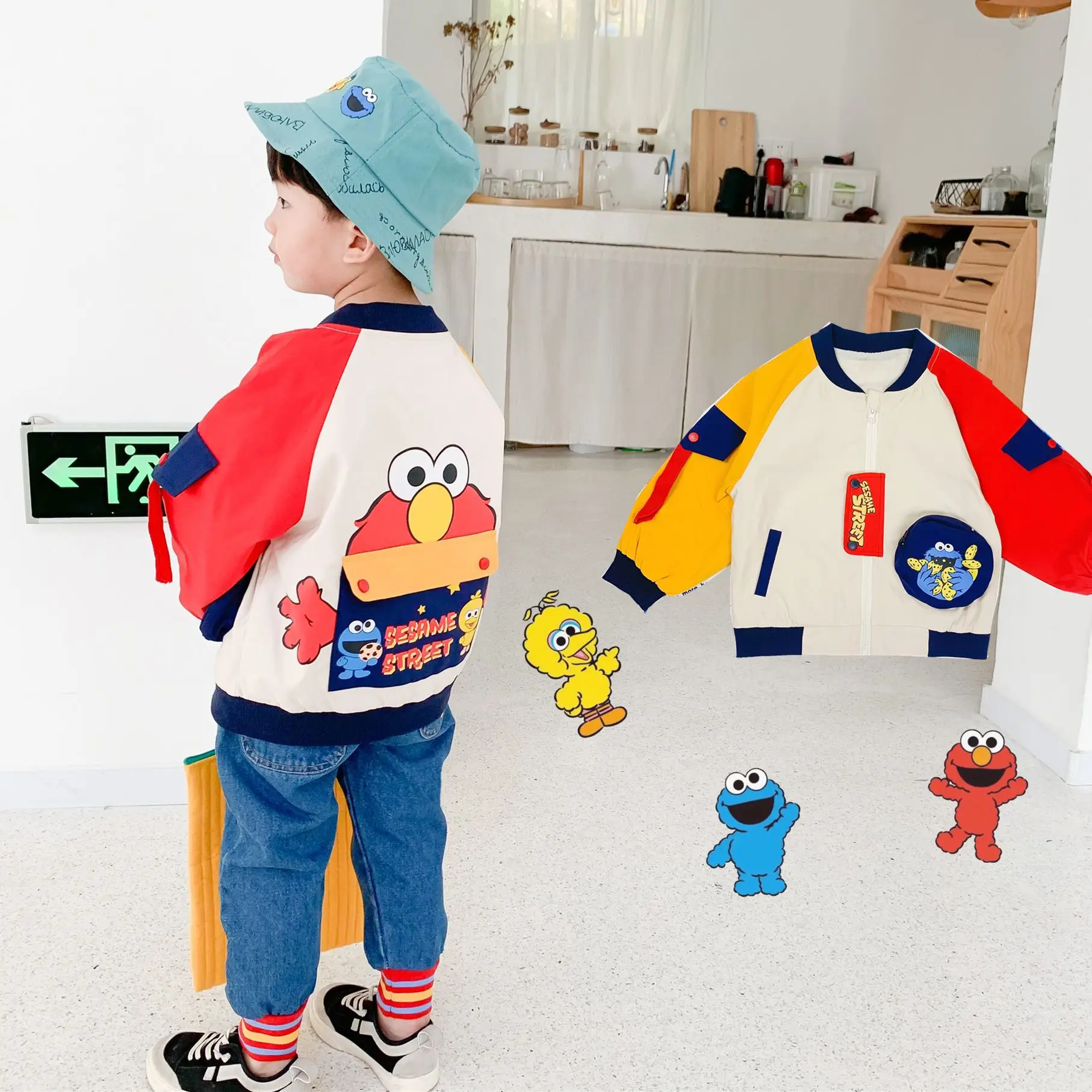 

2020 new Children clothing boys baseball fashion outfit Girl three dimensional pocket children's autumn set