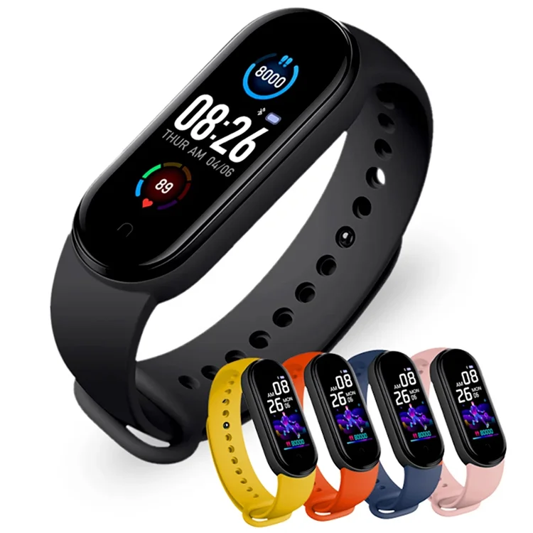 

2021 Latest M5 Smart Bracelet IP67 Waterproof Call Music Play Heart Rate Tracker Monitoring Smart Watch Wholesale M5 PK M4