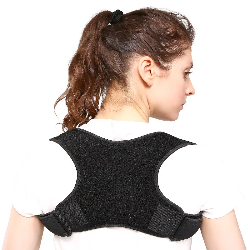 

Hot sale factory adjustable back posture corrector unisex back posture corrector, Black