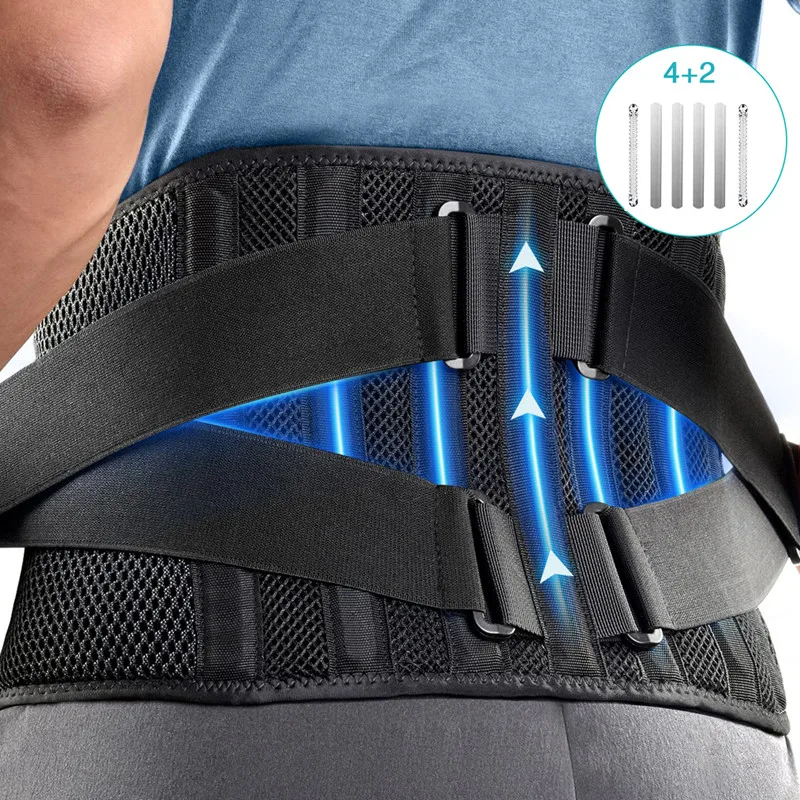 

back support belt waist support belt Lumbar Support Waist Backbrace for Back Pain Relief - Compression Belt for Men and Women