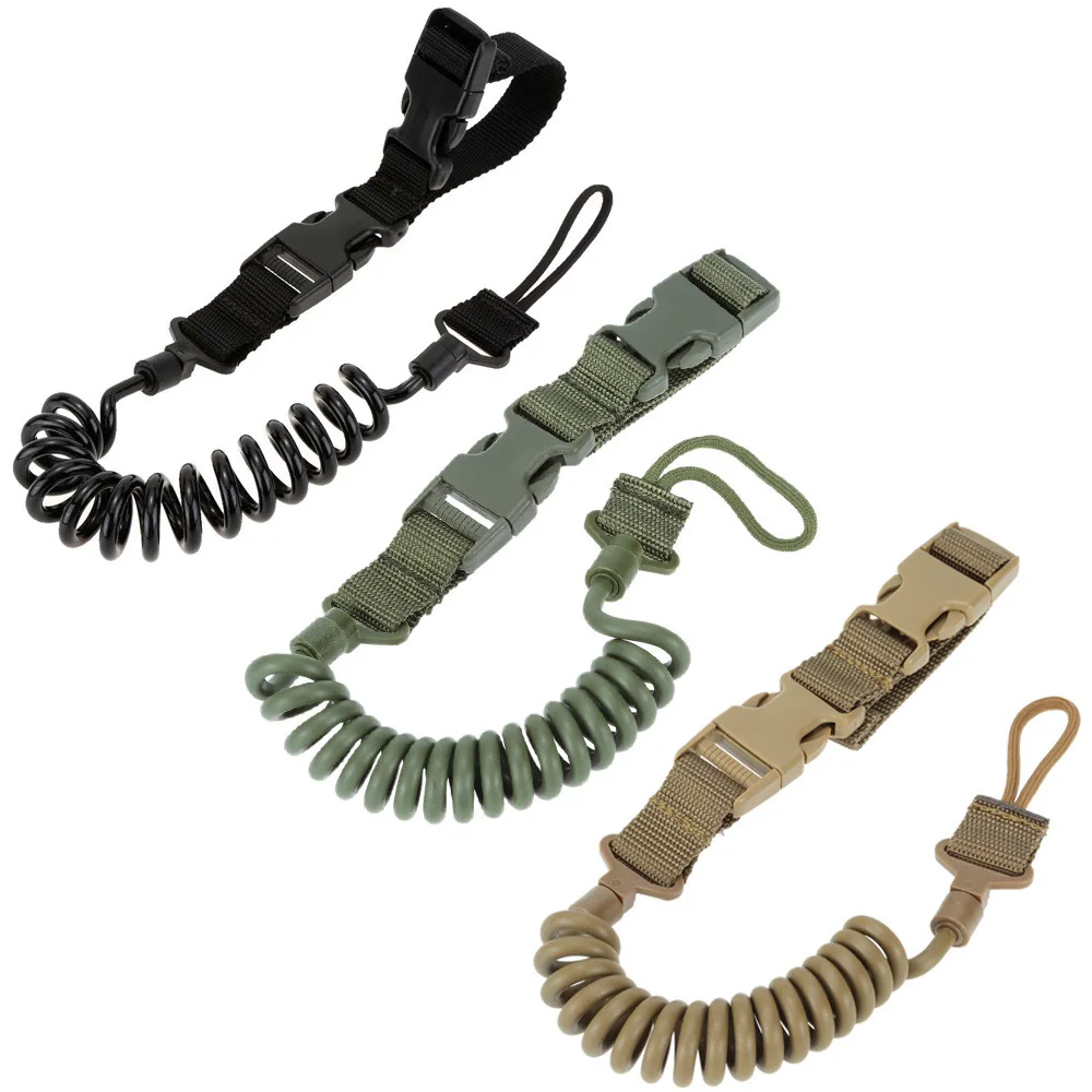 

Military Tactical Slings Anti-lost Adjustable Spring Sling Bungee Loss-proof Lanyard Anti-dropping Security Sling Hanger