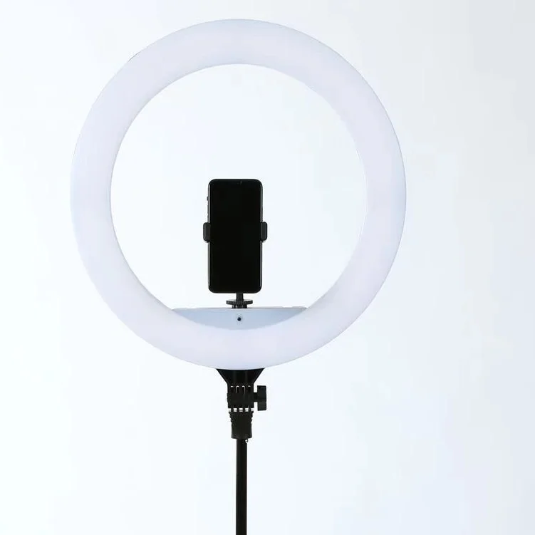 

Tiktok Dimmable 3200-5500k 18 inch Led Circle Ring Light For Live Streaming Makeup