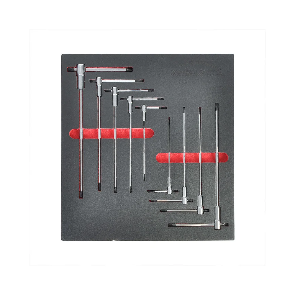 

Local stock in America! Winmax 9 Pc Long Shafts Torx Star T-Handle Hex Allen Key Wrench Set