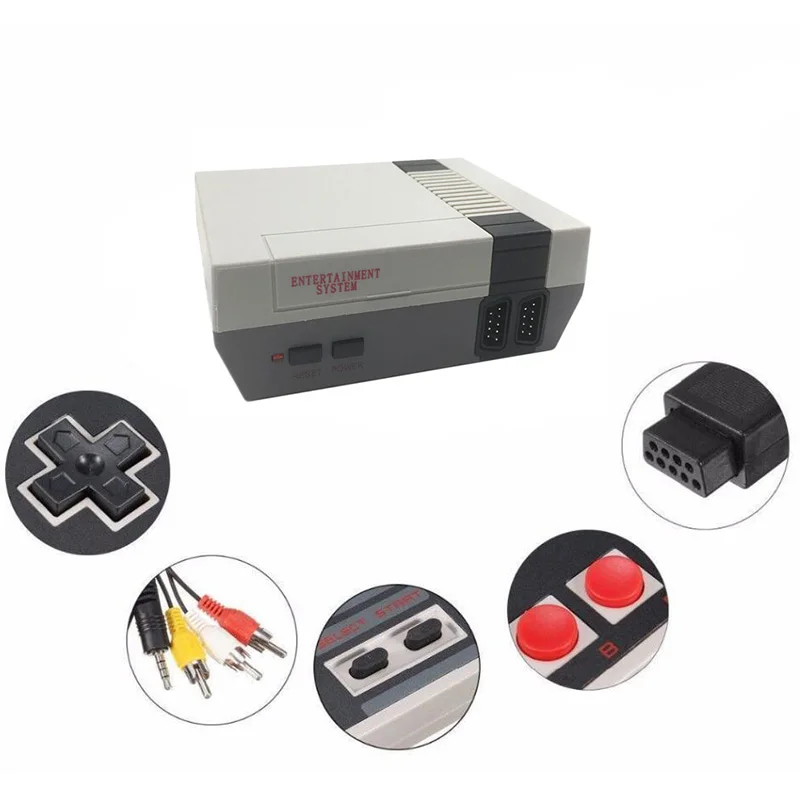 

High Quality Classic Mini Game Console 500 Built-in 500 TV Video Game with Dual Controllers Hot Selling game console 500, Light gray