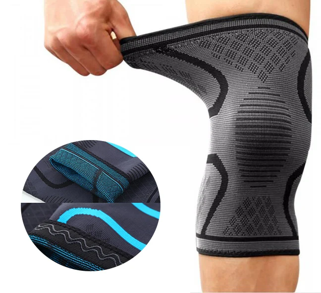 

hot selling high quality nylon sport knee support functional knee brace, Rose red, blue, green, orange, black