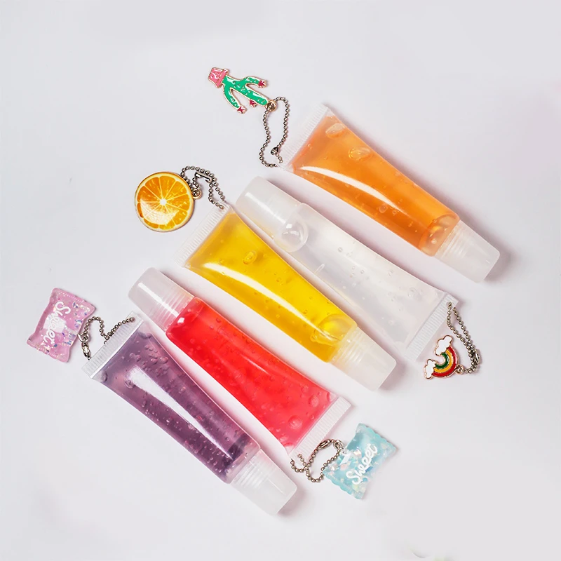 

custom kids lip gloss no logo luxury homemade vegan Key Chain Keychain lip oil