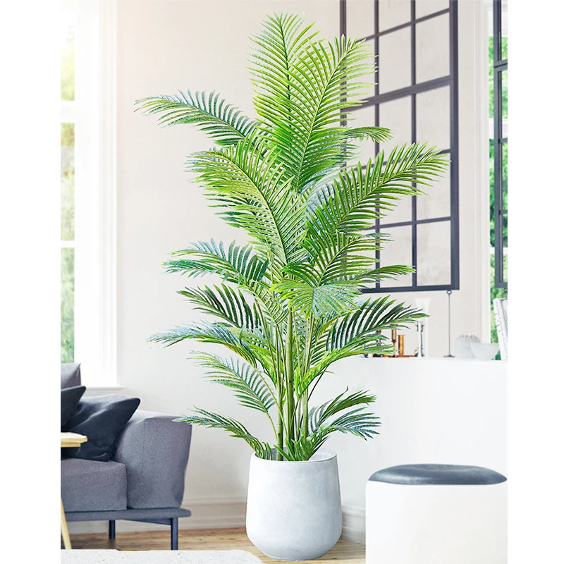 

Garden Ornaments Indoor Outdoor Decoration Green cheap artificial trees Plastic artificial Areca palm tree artificial palm trees, Customized