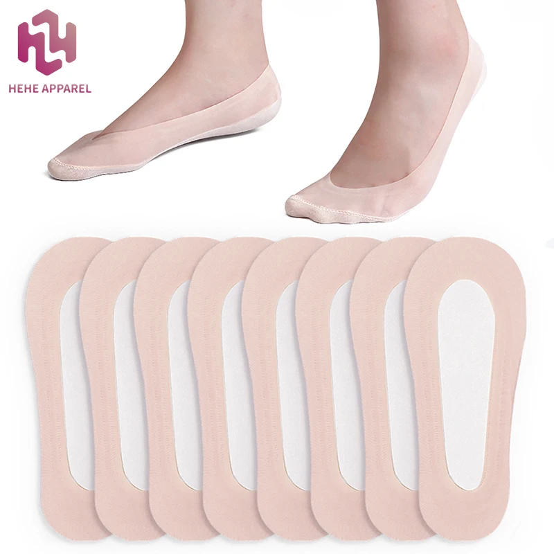 

No Show Socks Women Low Cut Liner Socks for Flats Non Slip Cotton Nylon Hidden Invisible Socks, As shown