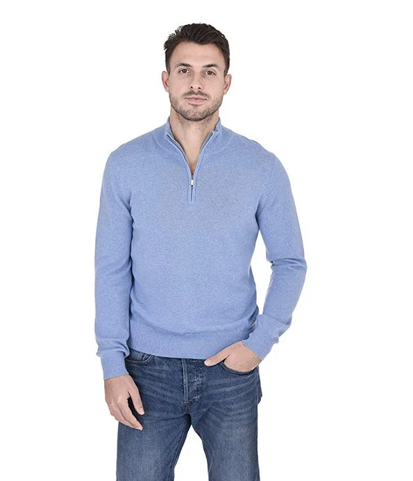 

Men's Classic Knit Half Zip Sweater polyester blank zipper-up hoodies Blank Thick Cotton Hoodie, Stock color /custom color