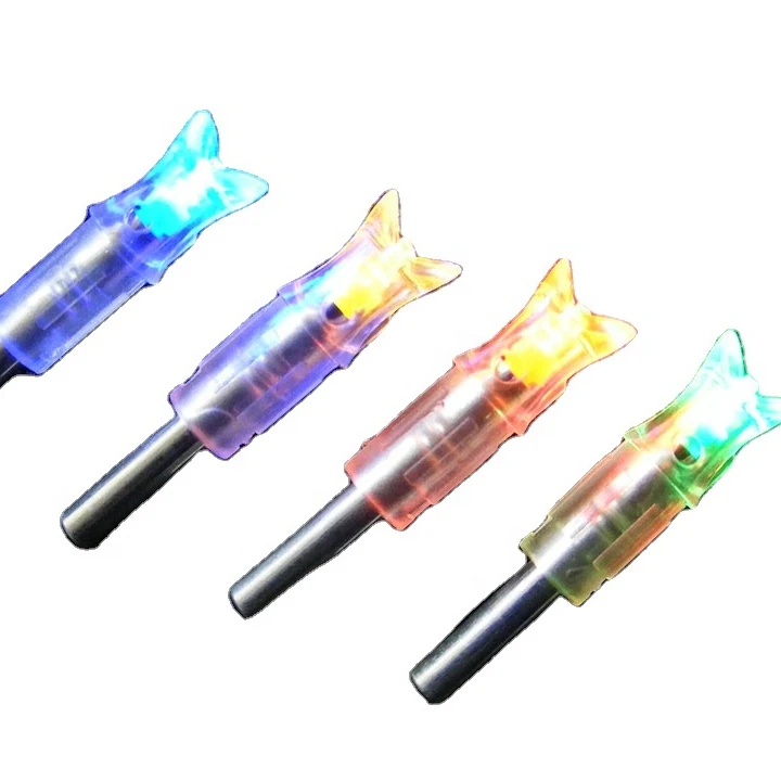 

ID 7.6 mm Crossbow Bolts Nock Automatically Lighting Crossbow Arrow LED Lighted Arrow Nocks For Archery Hunting, Green, blue, yellow, red