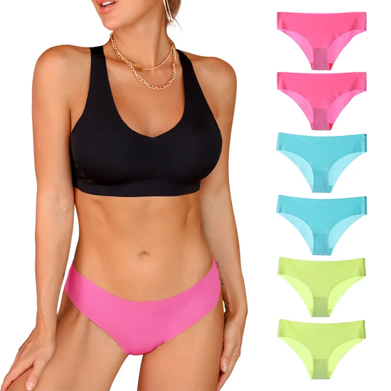

Factory Wholesale Underwear Bikini Women Ultra-thin Traceless Panties Laser Cut No Show Panties For Women Daily Wear, White, black, purple, green, pink,skin, sky blue