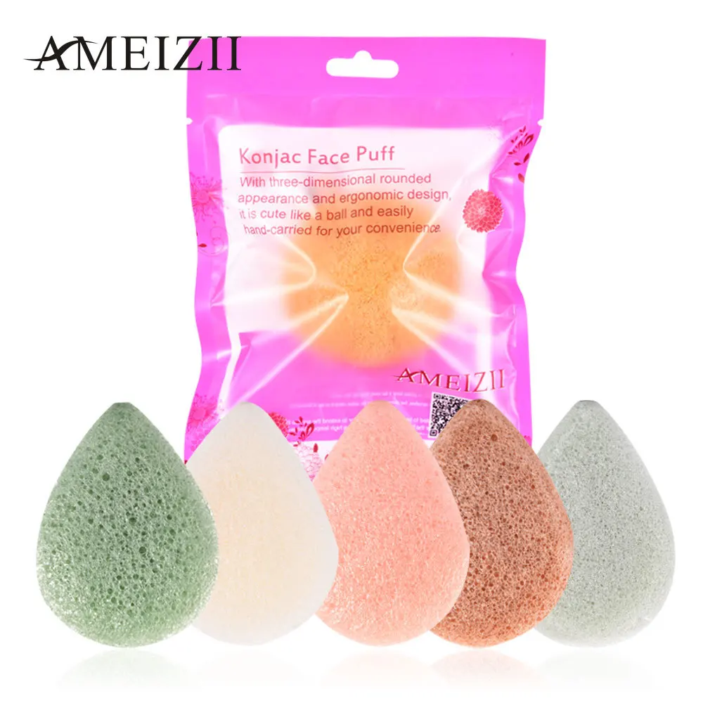 

100% Natural Konjac Sponge Organic Facial Cleansing Puff Exfoliating Bath Sponges Body Skin Clean Massage Esponja Eponge Konjac