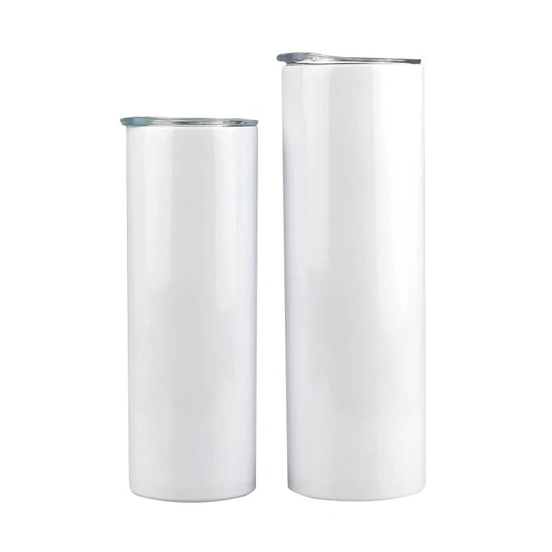 

RTS Sublimation Tumbler 20 oz Skinny Stright Straight Tumbler Stainless Steel Double Wall, Customized colors acceptable