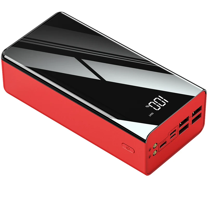 

Real capacity 50000mah mobile power full screen digital display 4 USB output ports power bank customized LOGO power bank
