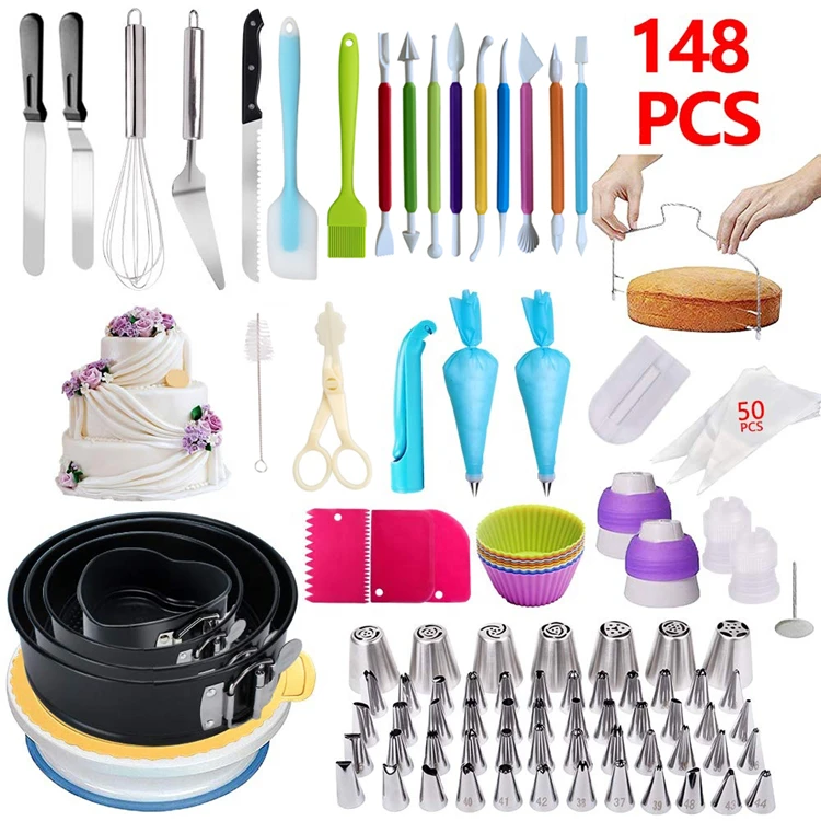 

Factory Supplying 148 Pcs Cake Decorating Tools Set,Baking Tools And Accessories