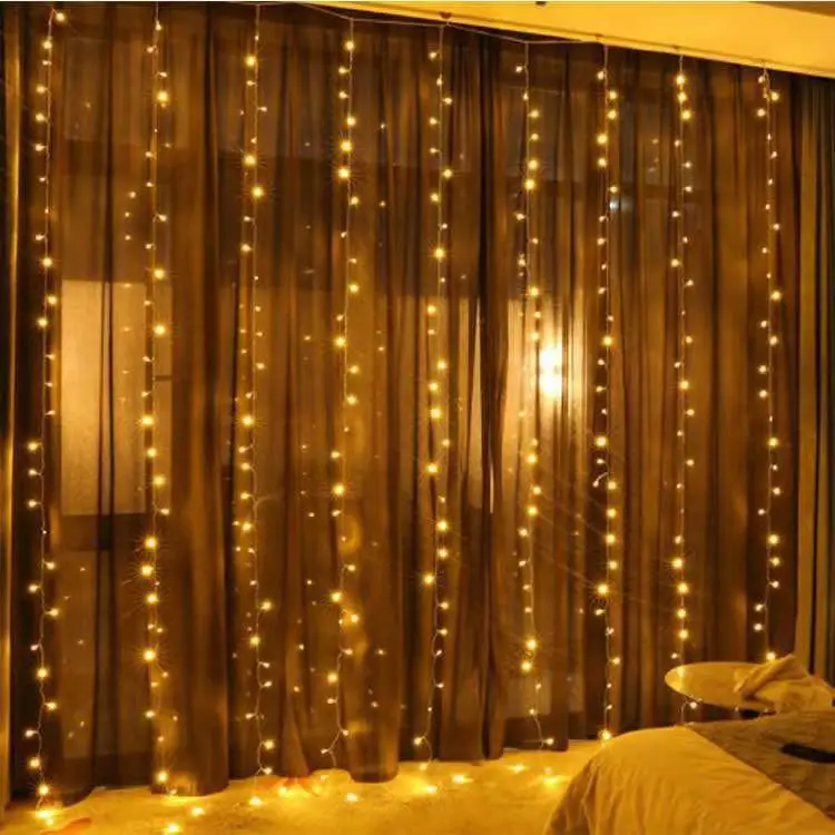 Hot selling outdoor decorative wedding LED twinkling stars string curtain light
