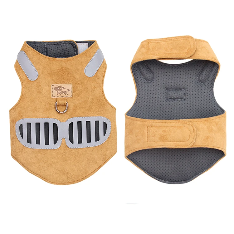 

Reflective Suede Mesh Vest Cat Harness Breathable Dog Vest Harness With 1.5M Leash