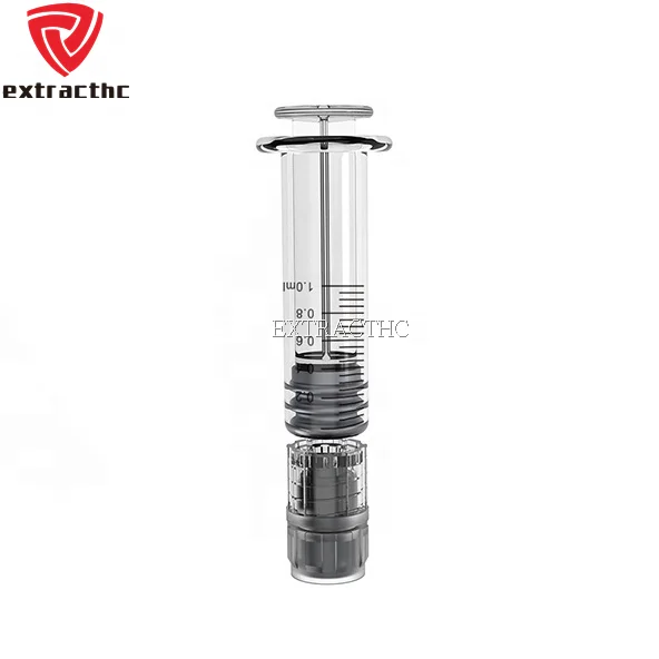 
Custom logo prefilled luer lock 1ml standard cbd oil glass syringe 