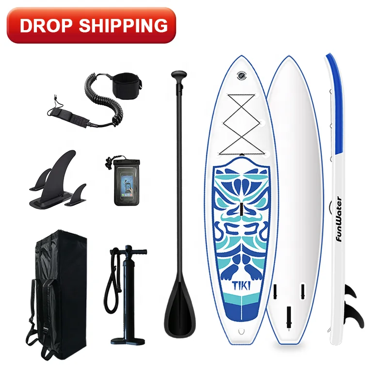 

FUNWATER drop shipping sup paddle board sup inflatable standup paddle board with paddle sup surf board surfboard, Blue and pink