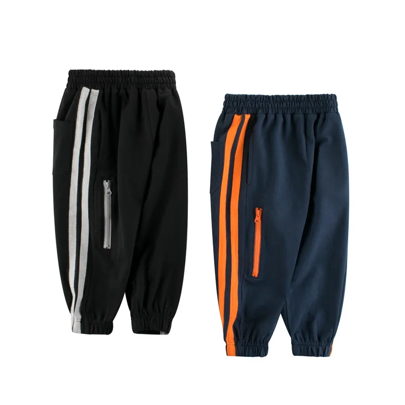 

Free Shipping Custom Label Sports Side Stripe Boy Sweatpant Clothes High Quality Fall Kids Jogger Pant Factory