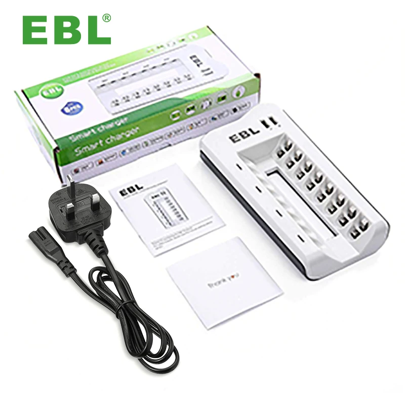 

Free Shipping 8 Bay Rechargeable Battery Charger With Dual USB Port For NI-MH NI-CD AA AAA Rechargeable Batteries