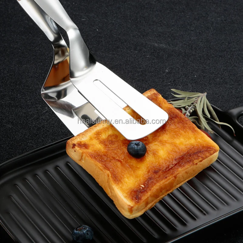 

Baking bread barbecue food clamp stainless steel double steak clamp clip Steak clamp, Silver